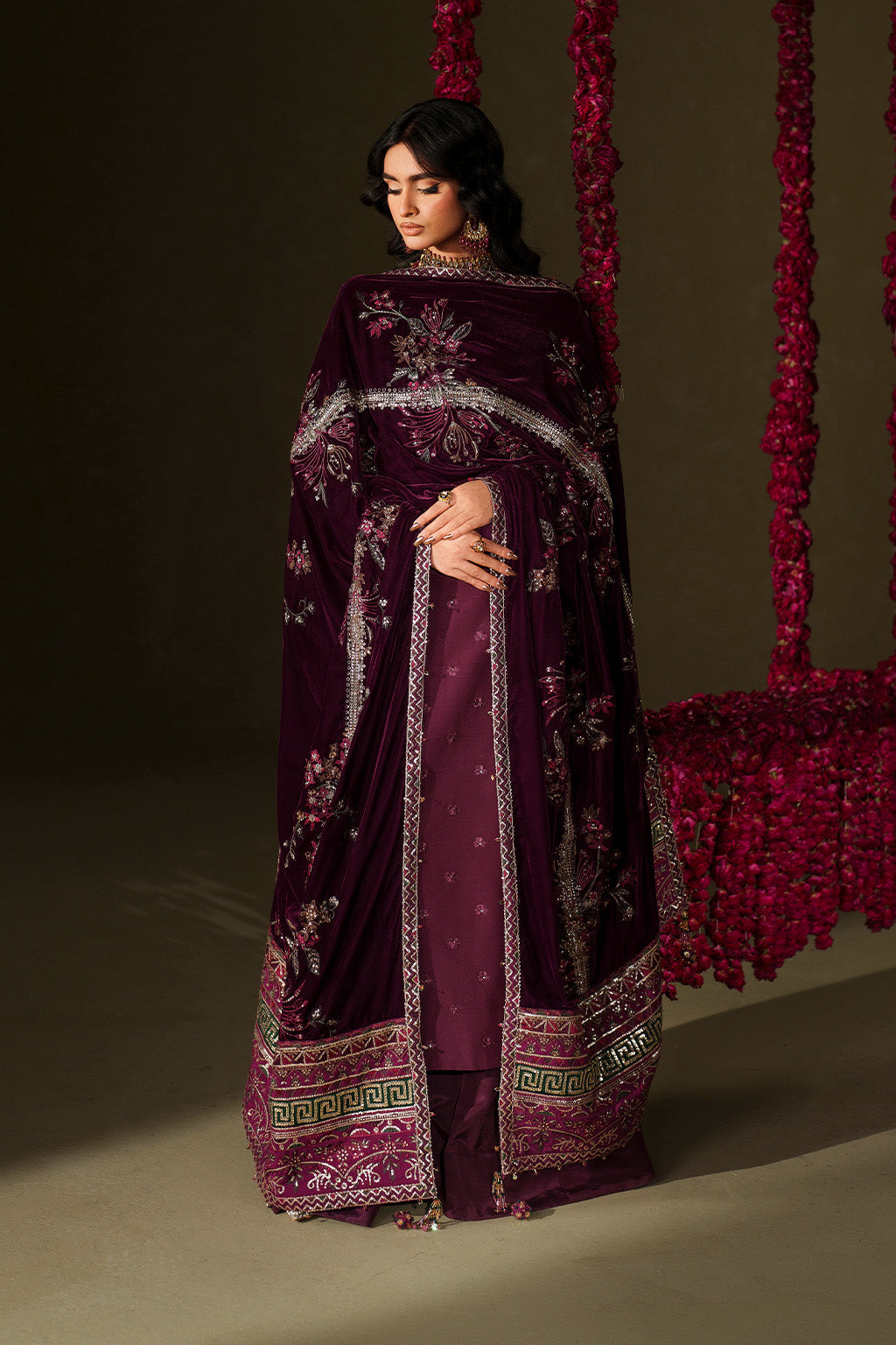 Iznik | Velvet 25 | IV-68 Embroidered Velvet by Iznik - Designer Dress - Type : Ladies Clothes - Available at Libayah - 100% Original 