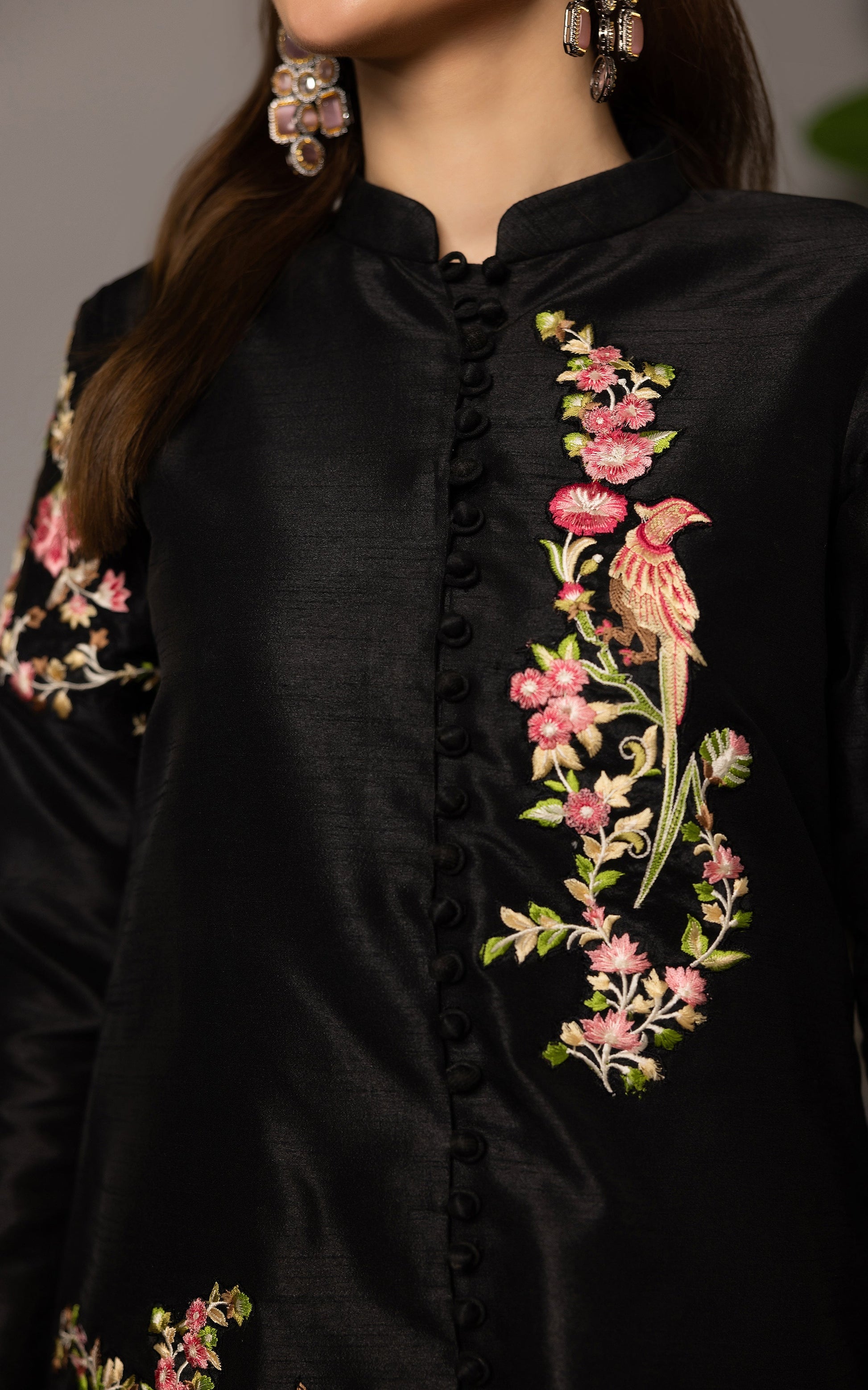 Threads and Motifs | Formal Dresses 25 | Embroidered Jacket With Trouser by Threads and Motifs - Designer Dress  - Type : Ladies Clothes - Available at Libayah - 100% Original 