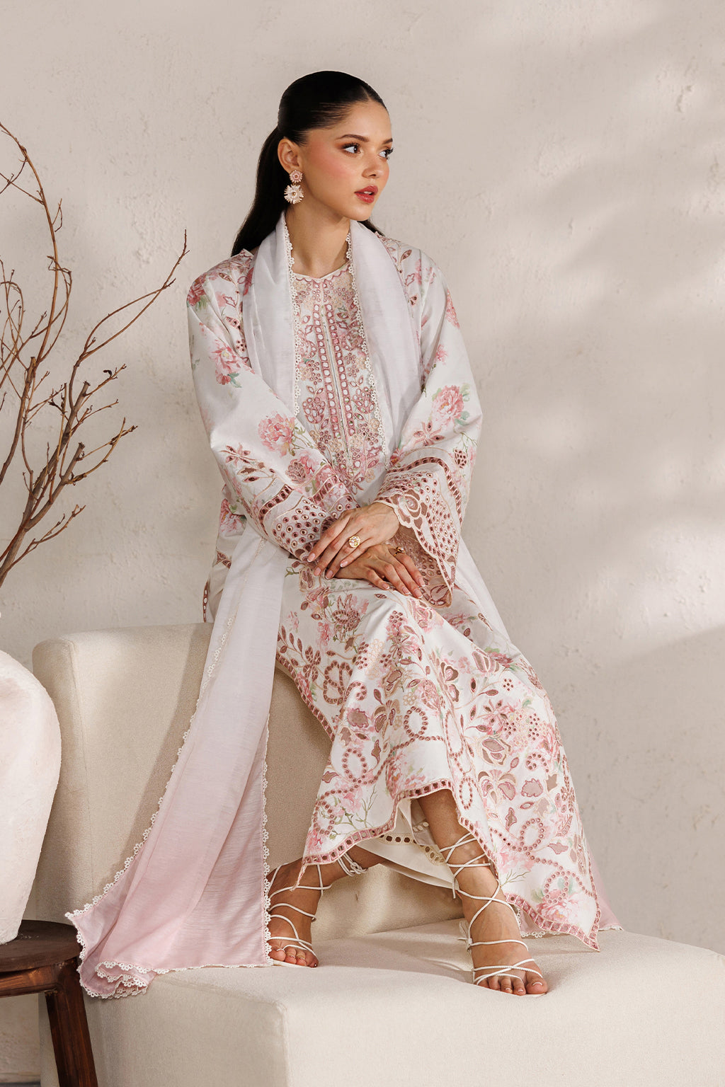 Iznik | Festive lawn 26 | IBE-04 Embroidered Lawn by Iznik - Designer Dress  - Type : Ladies Clothes - Available at Libayah - 100% Original 