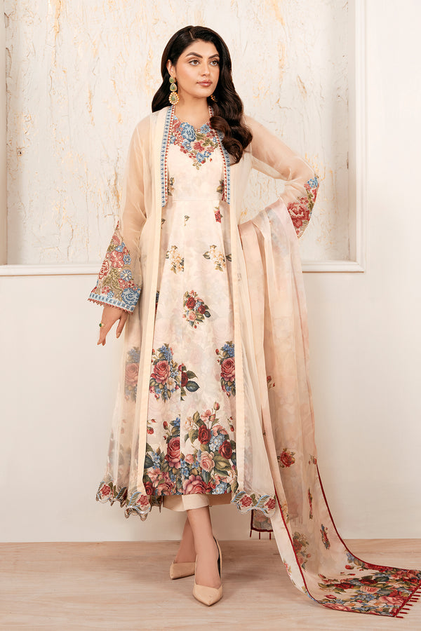 Baroque | Luxury Pret 25 | EMBROIDERED CHIFFON PR-1053 by Baroque - Designer Dress  - Type : Ladies Clothes - Available at Libayah - 100% Original 
