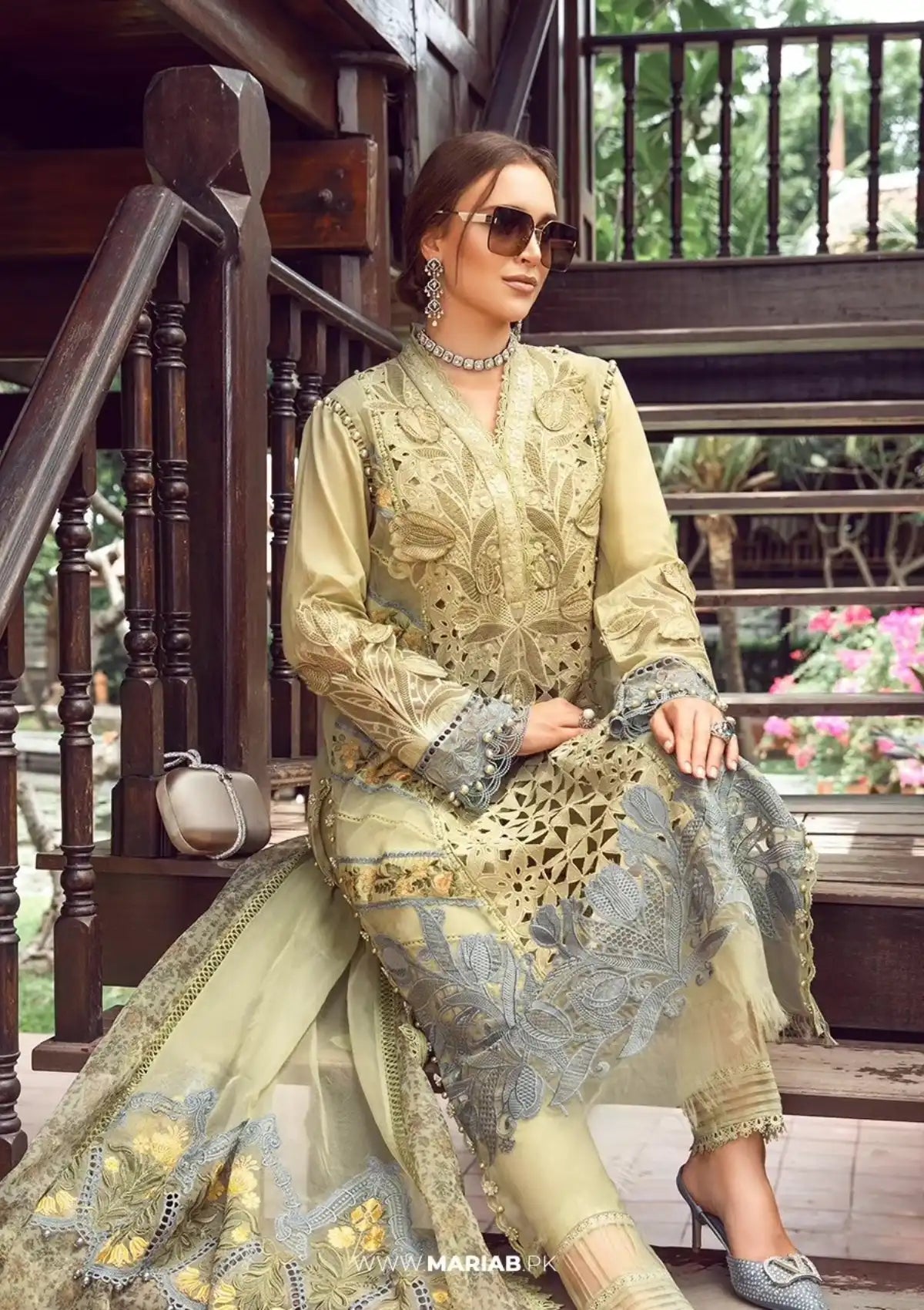 Maria B | Eid Lawn |  D-10 by Maria B - Designer Dress  - Type : Ladies Clothes - Available at Libayah - 100% Original 