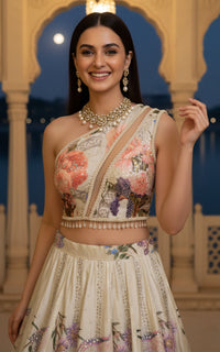 Threads and Motifs | Formal Outfits | Blouse With Printed Lehenga by Threads and Motifs - Designer Dress  - Type : Ladies Clothes - Available at Libayah - 100% Original 