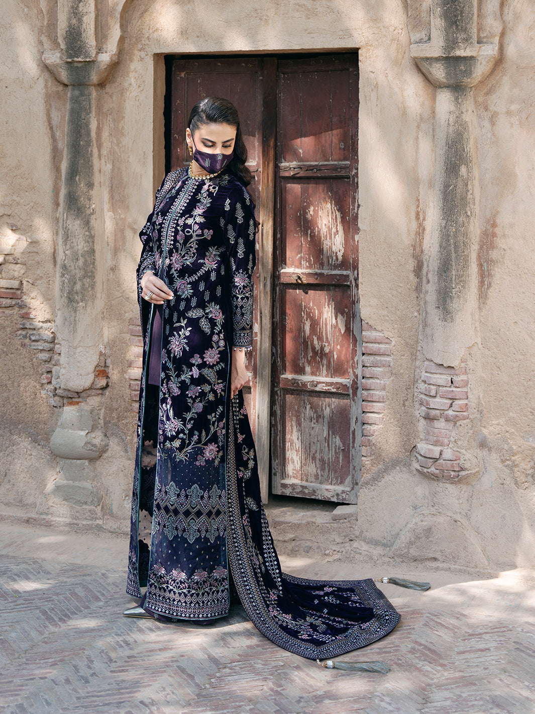 Flossie | Siara Velvet Formals | V-104 - B by Flossie - Designer Dress - Type: Ladies Clothes - Available at Libayah - 100% Original