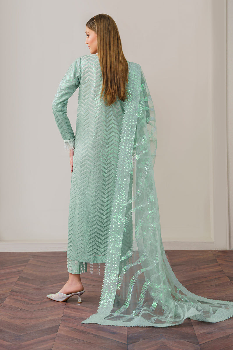 Baroque | Formal Collection | NET UF-517 by Baroque - Designer Dress - Type: Ladies Clothes - Available at Libayah - 100% Original