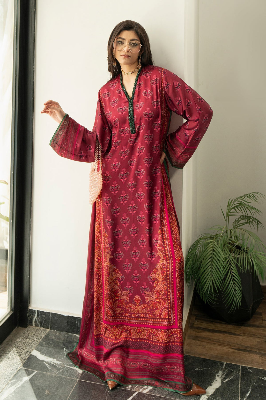 Erum Khan | Eid Edit 25 | Berry Babe by Erum Khan - Designer Dress - Type: Ladies Clothes - Available at Libayah - 100% Original