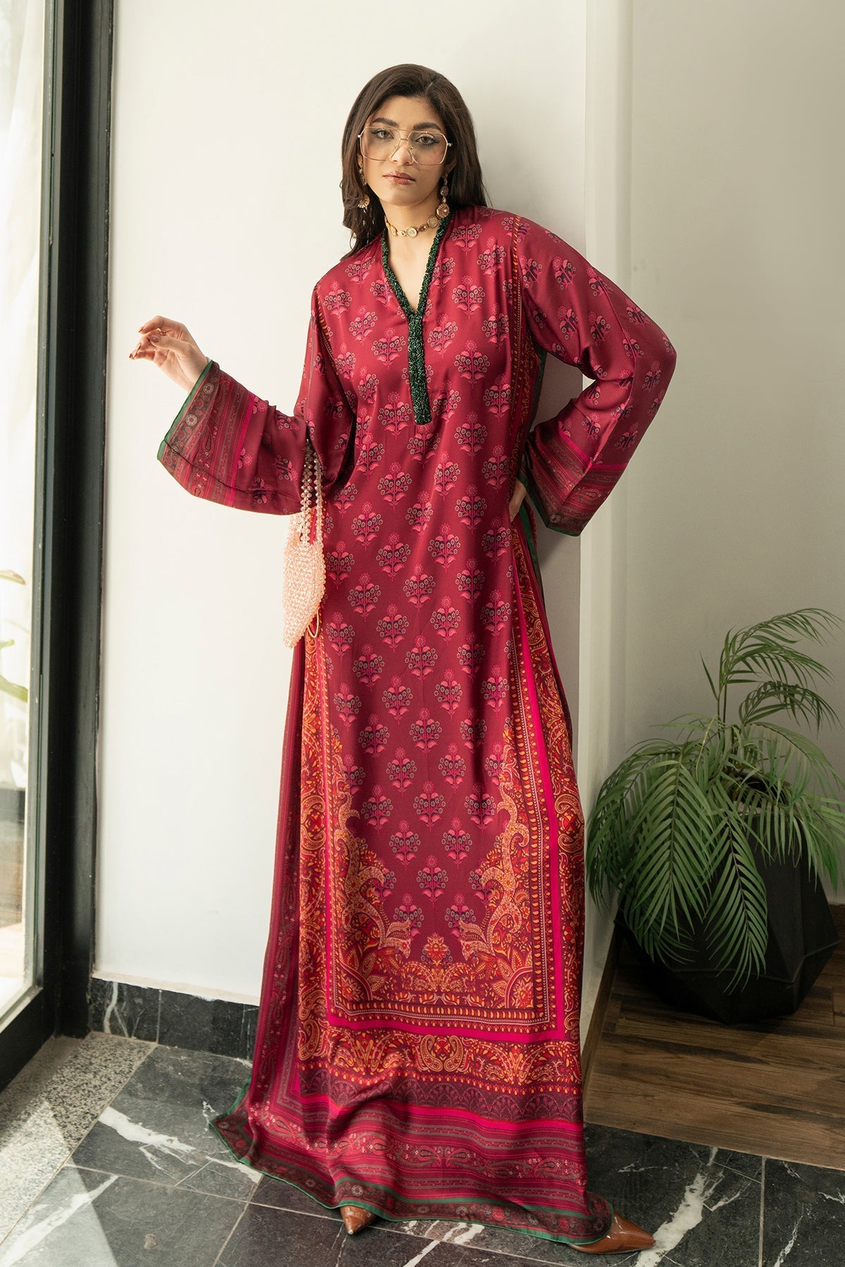 Erum Khan | Eid Edit 25 | Berry Babe by Erum Khan - Designer Dress - Type: Ladies Clothes - Available at Libayah - 100% Original