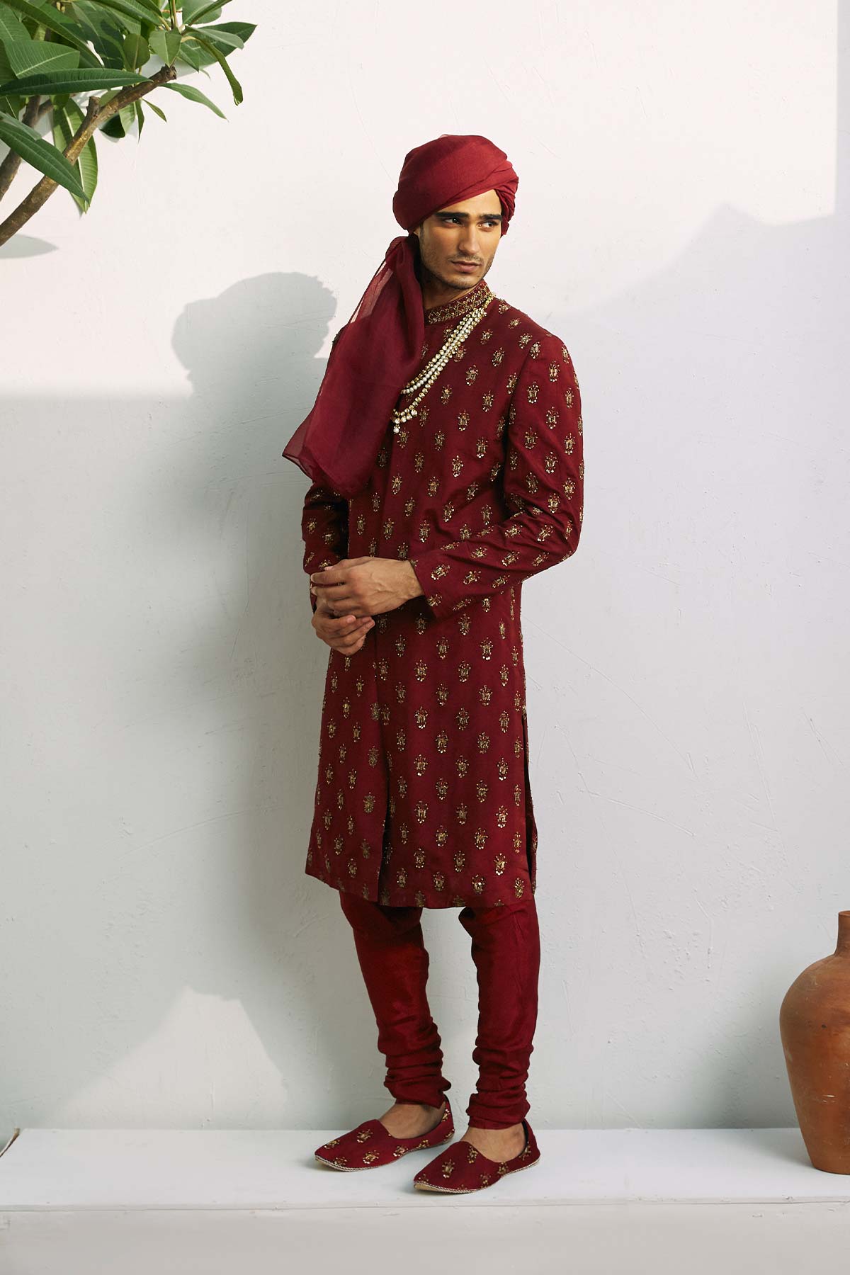 Pakistani Menswear | Mina Kashif | Bairam by Libayah - Designer Dress - Type: Menswear - Available at Libayah - 100% Original
