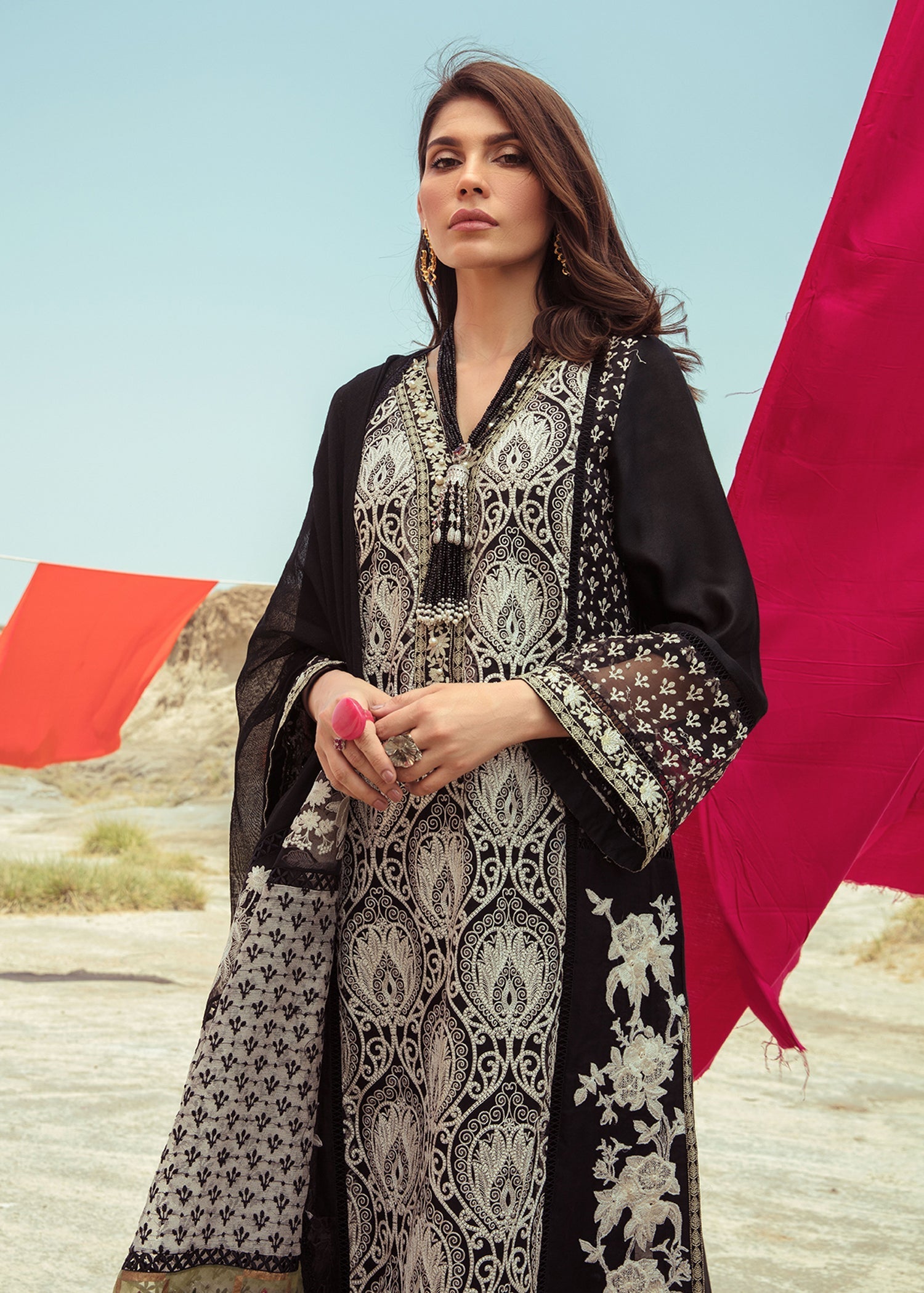 Saira Shakira | Luxury Pret | Black Beauty by Saira Shakira - Designer Dress  - Type : Ladies Clothes - Available at Libayah - 100% Original 