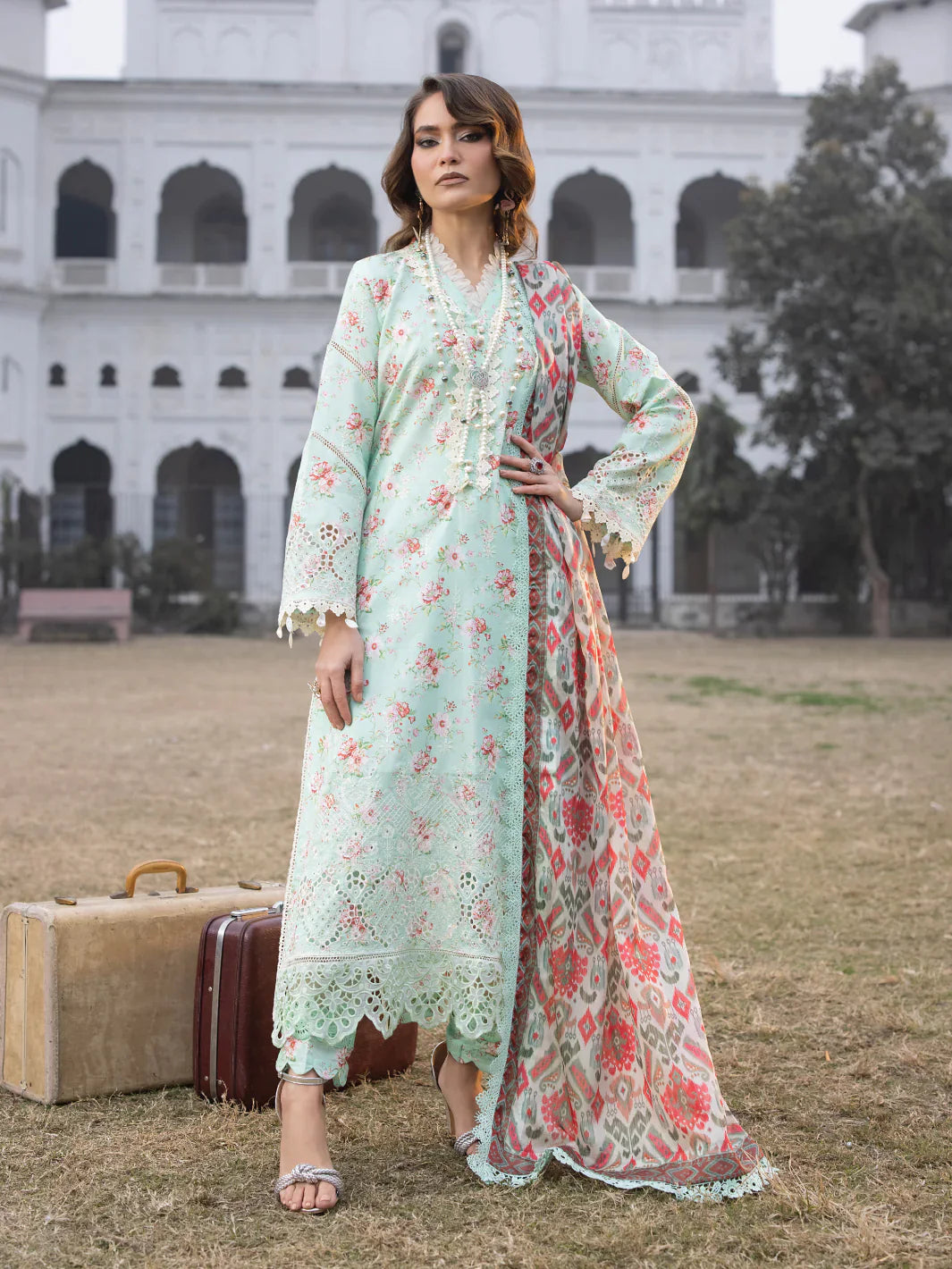 Faiza Faisal | Maya Luxury Lawn | Julia by Faiza Faisal - Designer Dress - Type: Ladies Clothes - Available at Libayah - 100% Original