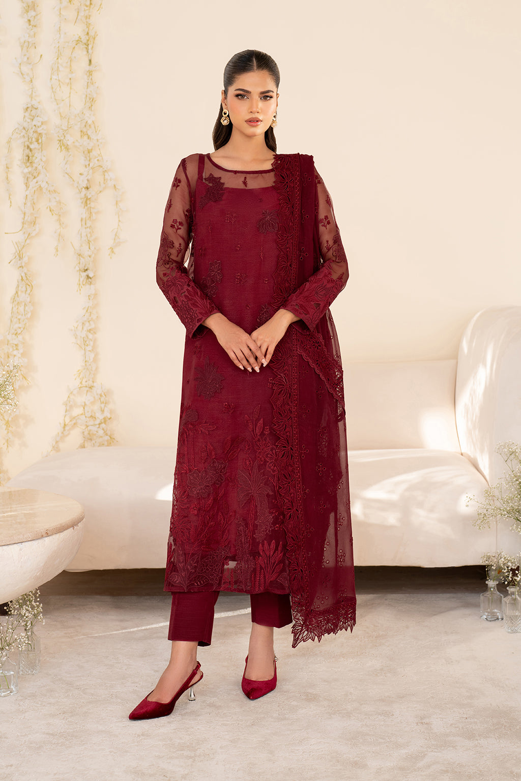 Iznik | Festive Formal | UE-438 Embroidered Pure Organza by Iznik - Designer Dress  - Type : Ladies Clothes - Available at Libayah - 100% Original 