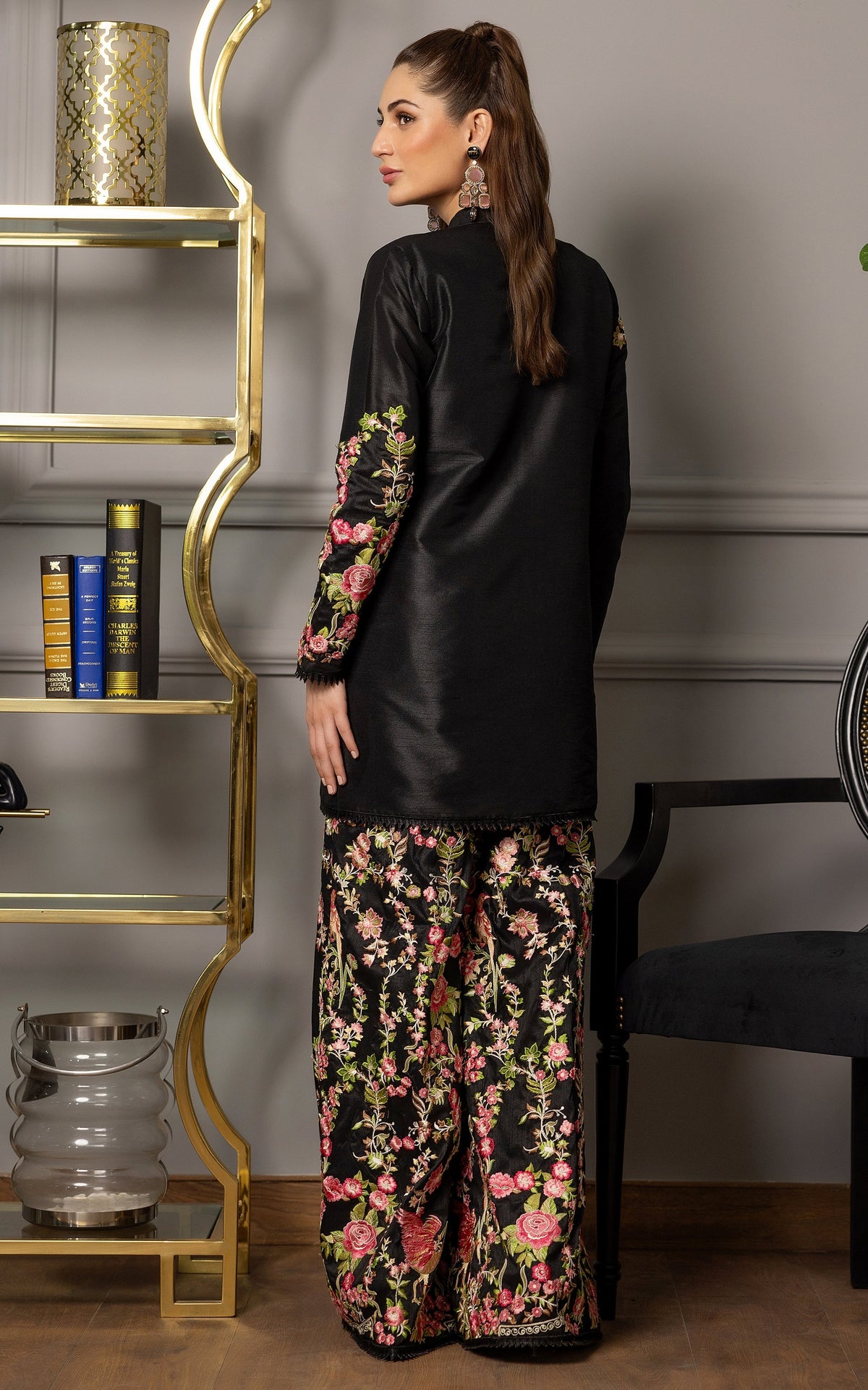 Threads and Motifs | Formal Dresses 25 | Embroidered Jacket With Trouser by Threads and Motifs - Designer Dress  - Type : Ladies Clothes - Available at Libayah - 100% Original 