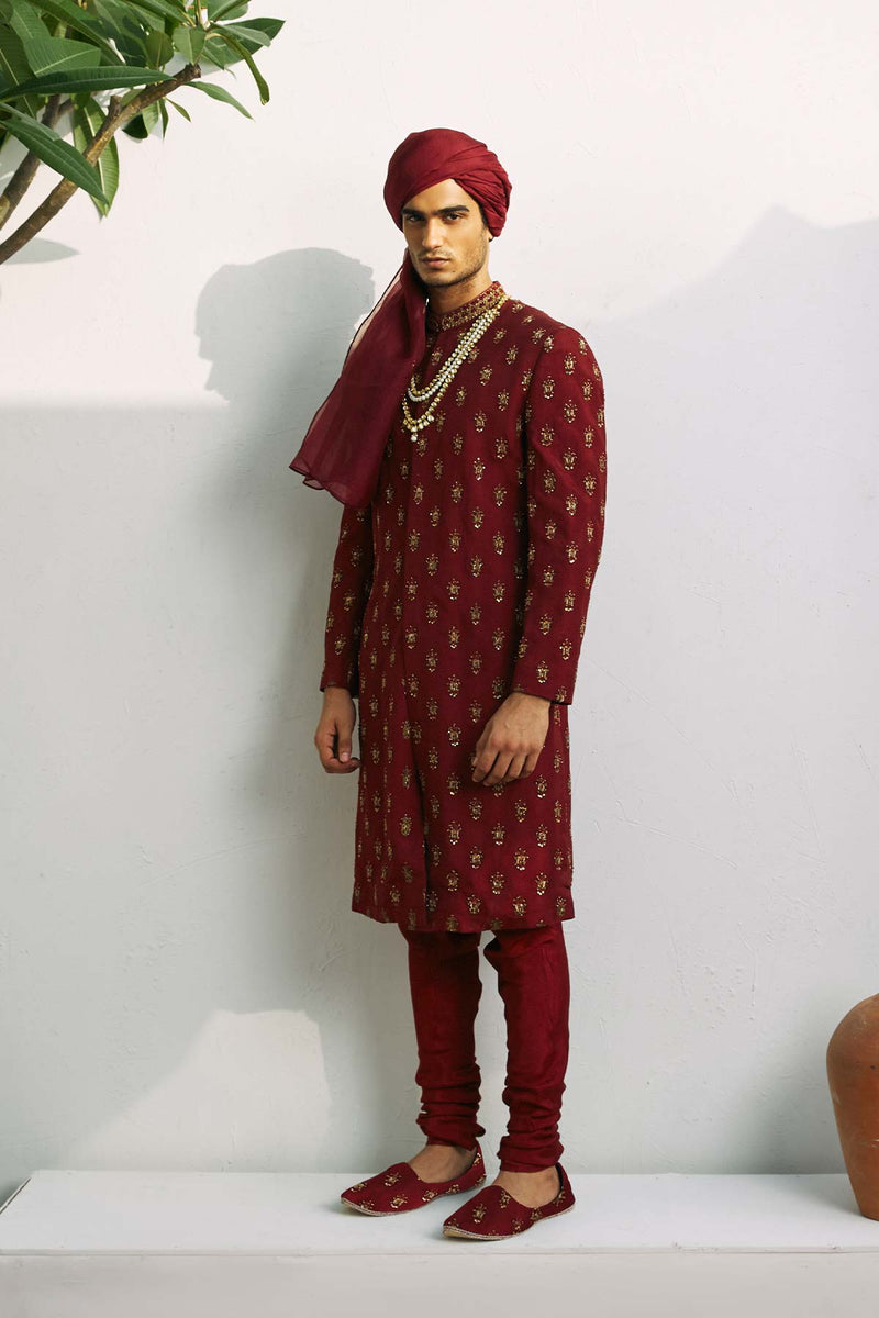 Pakistani Menswear | Mina Kashif | Bairam by Libayah - Designer Dress - Type: Menswear - Available at Libayah - 100% Original