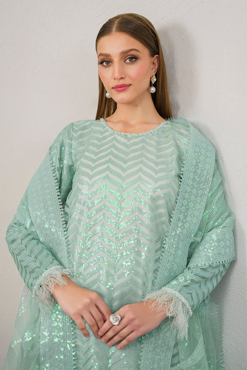 Baroque | Formal Collection | NET UF-517 by Baroque - Designer Dress - Type: Ladies Clothes - Available at Libayah - 100% Original