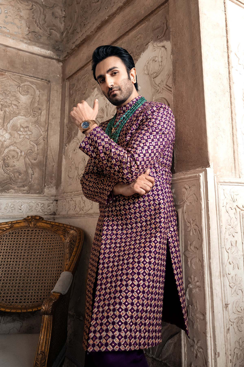 Pakistani Menswear | Mina Kashif | Jashn-e-Baharan by Libayah - Designer Dress - Type: Menswear - Available at Libayah - 100% Original