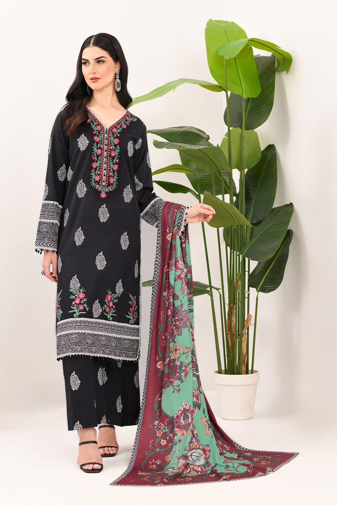 So Kamal | Winter Khaddar | KHADDAR SUIT SK15 by So Kamal - Designer Dress - Type: Ladies Clothes - Available at Libayah - 100% Original