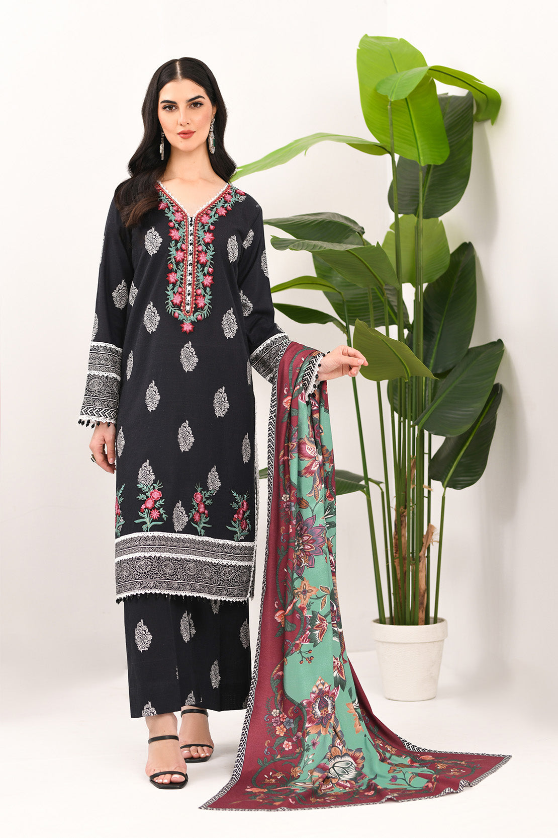 So Kamal | Winter Khaddar | KHADDAR SUIT SK15 by So Kamal - Designer Dress - Type: Ladies Clothes - Available at Libayah - 100% Original