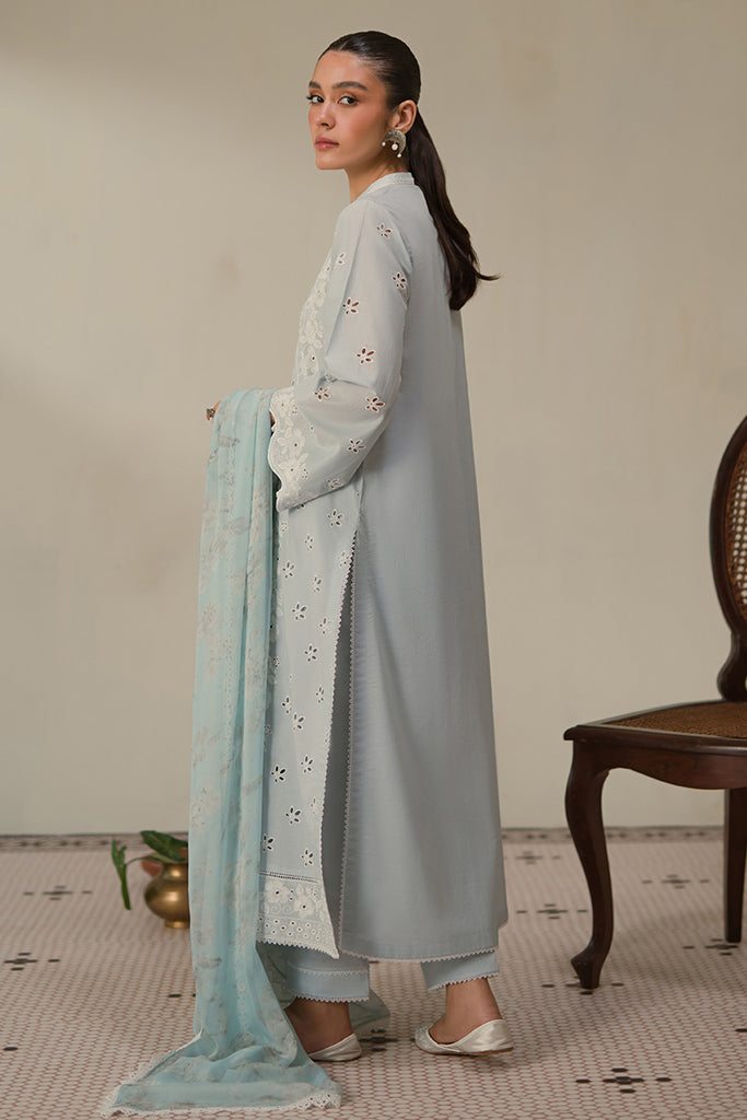 Cross Stitch | Chikankari Lawn 24 | BLUE FLAIR by Cross Stitch - Designer Dress - Type: Ladies Clothes - Available at Libayah - 100% Original