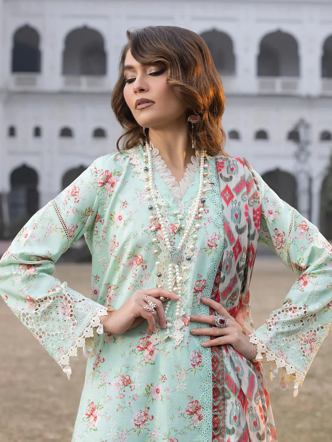Faiza Faisal | Maya Luxury Lawn | Julia by Faiza Faisal - Designer Dress - Type: Ladies Clothes - Available at Libayah - 100% Original