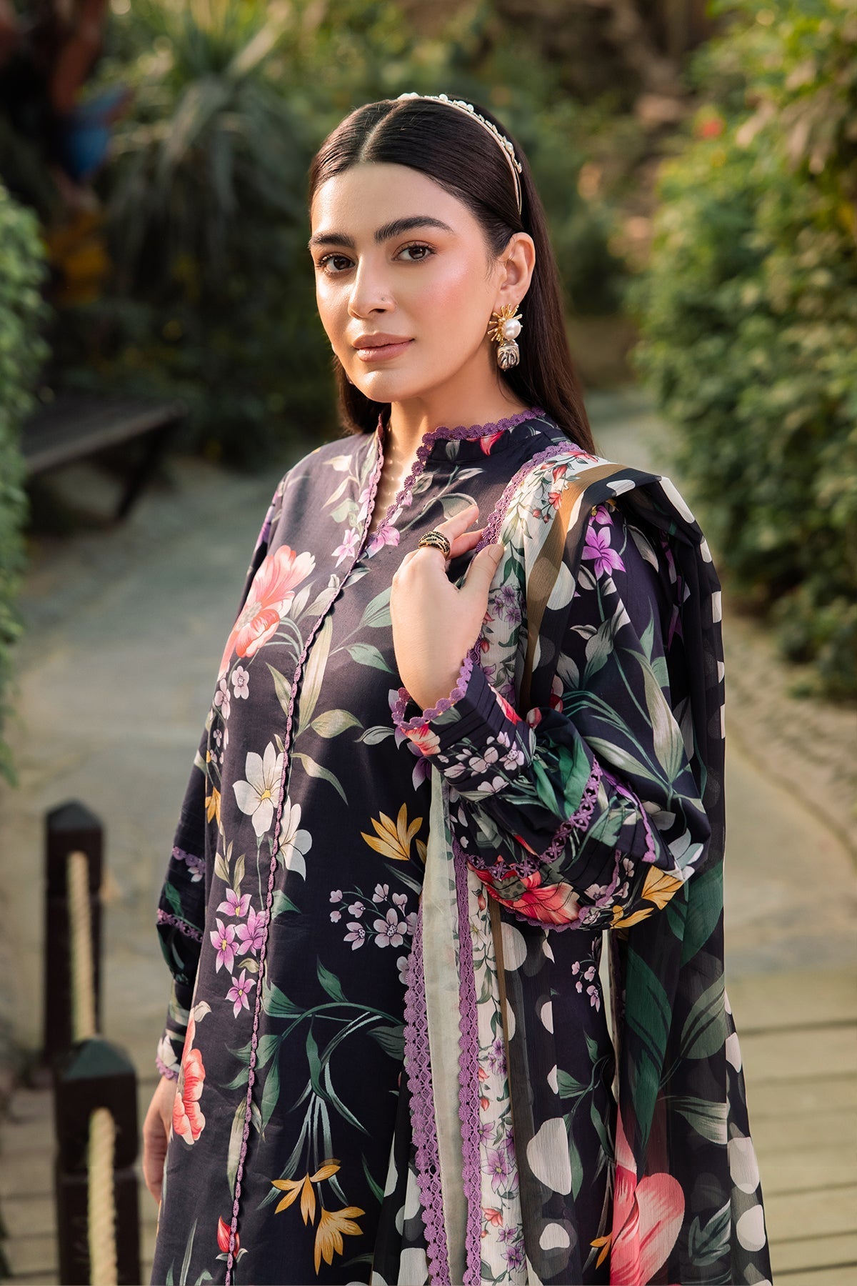 Alizeh | Sheen Lawn Prints 24 | VIOLA by Alizeh - Designer Dress - Type: Ladies Clothes - Available at Libayah - 100% Original