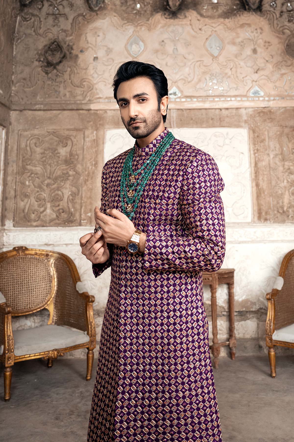 Pakistani Menswear | Mina Kashif | Jashn-e-Baharan by Libayah - Designer Dress - Type: Menswear - Available at Libayah - 100% Original