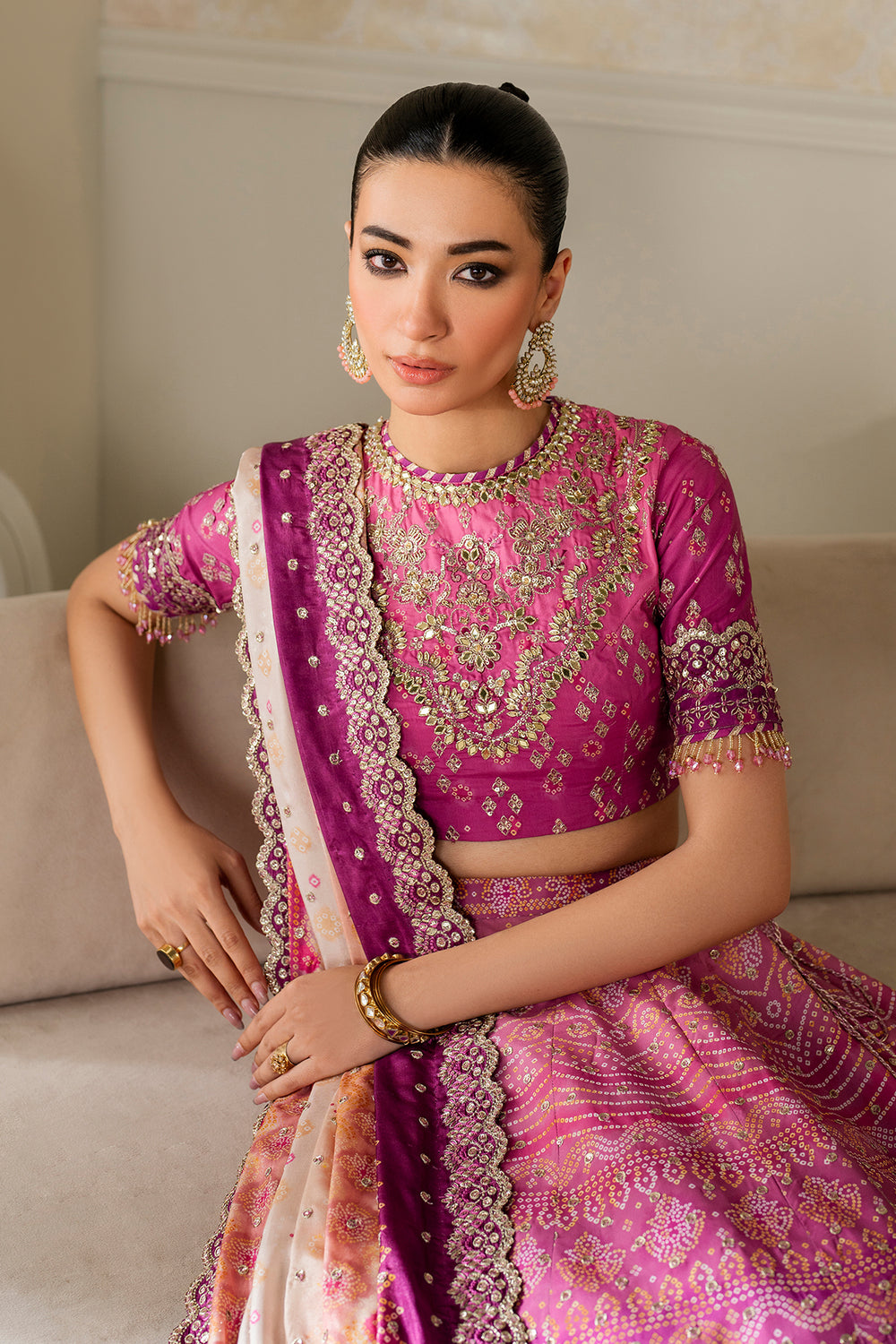 Baroque | Formals Collection | EMBROIDERED SILK UF-4163 by Baroque - Designer Dress  - Type : Ladies Clothes - Available at Libayah - 100% Original 