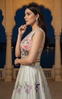 Threads and Motifs | Formal Outfits | Blouse With Printed Lehenga by Threads and Motifs - Designer Dress  - Type : Ladies Clothes - Available at Libayah - 100% Original 