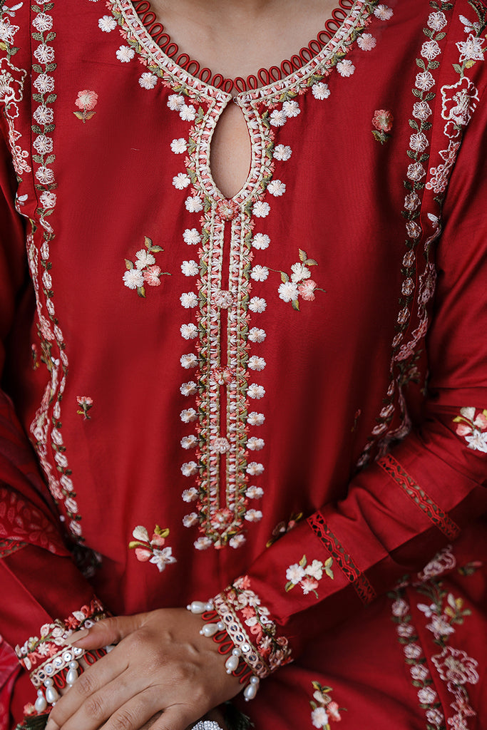 Cross Stitch | Satin De Luxe | RUBY WHISPER by Cross Stitch - Designer Dress - Type: Luxury - Available at Libayah - 100% Original
