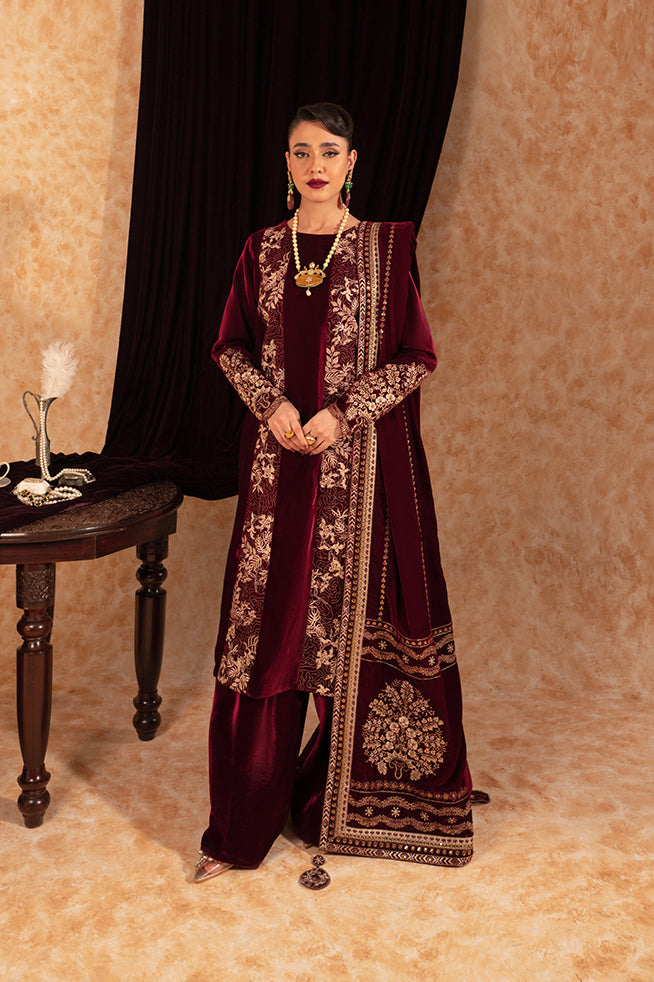 Fozia Khalid | Velvet Deck | Duchess by Fozia Khalid - Designer Dress - Type: Formal - Available at Libayah - 100% Original