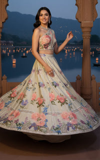 Threads and Motifs | Formal Outfits | Blouse With Printed Lehenga by Threads and Motifs - Designer Dress  - Type : Ladies Clothes - Available at Libayah - 100% Original 
