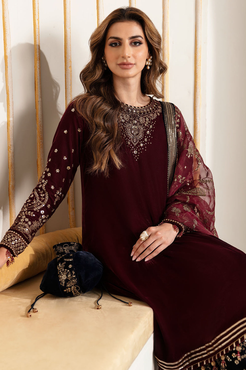 Jazmin | Velvet Edit 24 | Velvet Formal VF-2018 by Jazmin - Designer Dress - Type: Formal - Available at Libayah - 100% Original