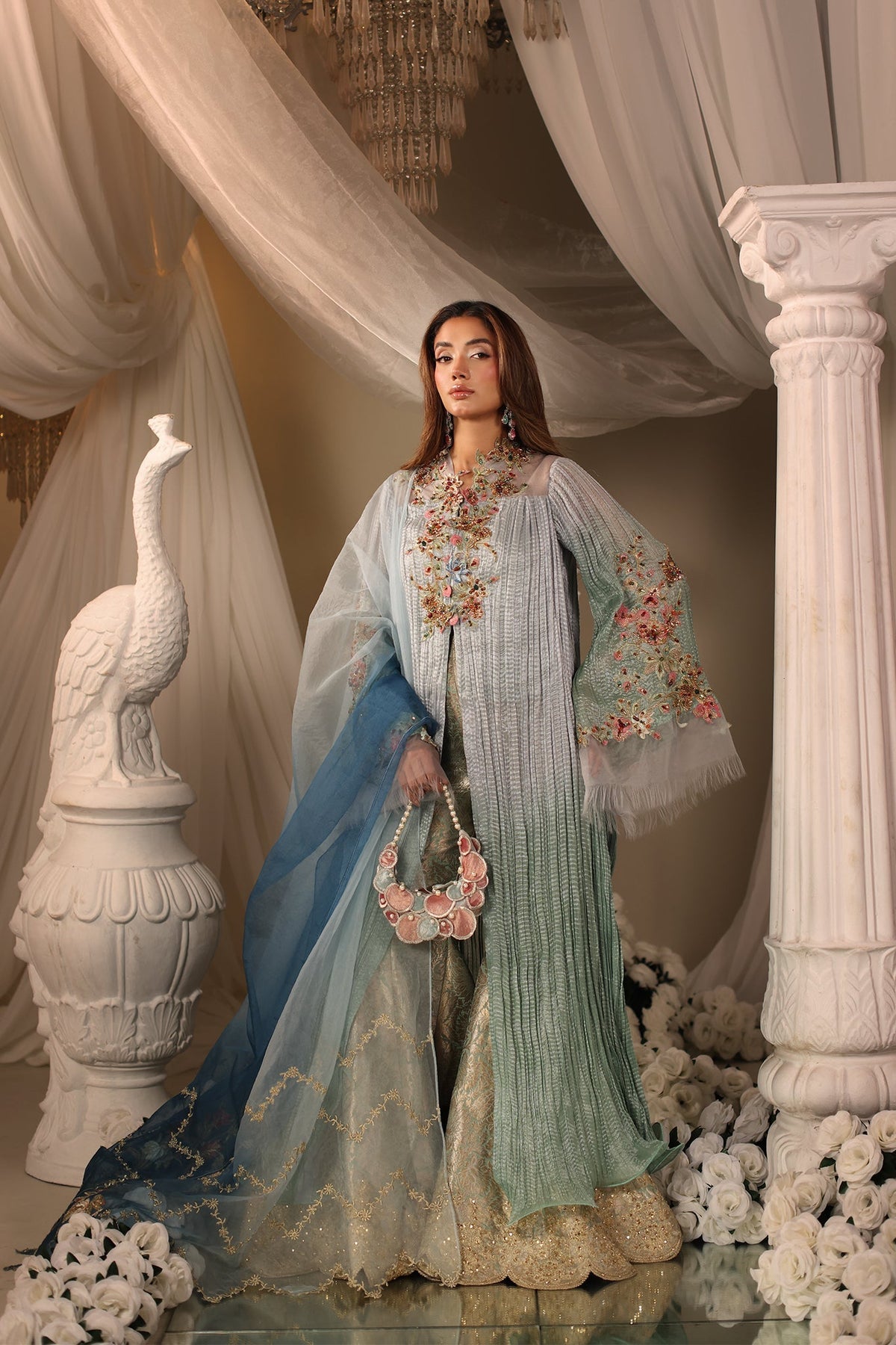 Musferah Saad | Casa Blance |Glacial Ombre by Musferah Saad - Designer Dress  - Type : Ladies Clothes - Available at Libayah - 100% Original 