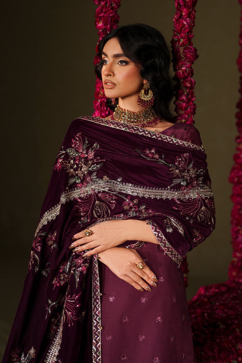 Iznik | Velvet 25 | IV-68 Embroidered Velvet by Iznik - Designer Dress - Type : Ladies Clothes - Available at Libayah - 100% Original 