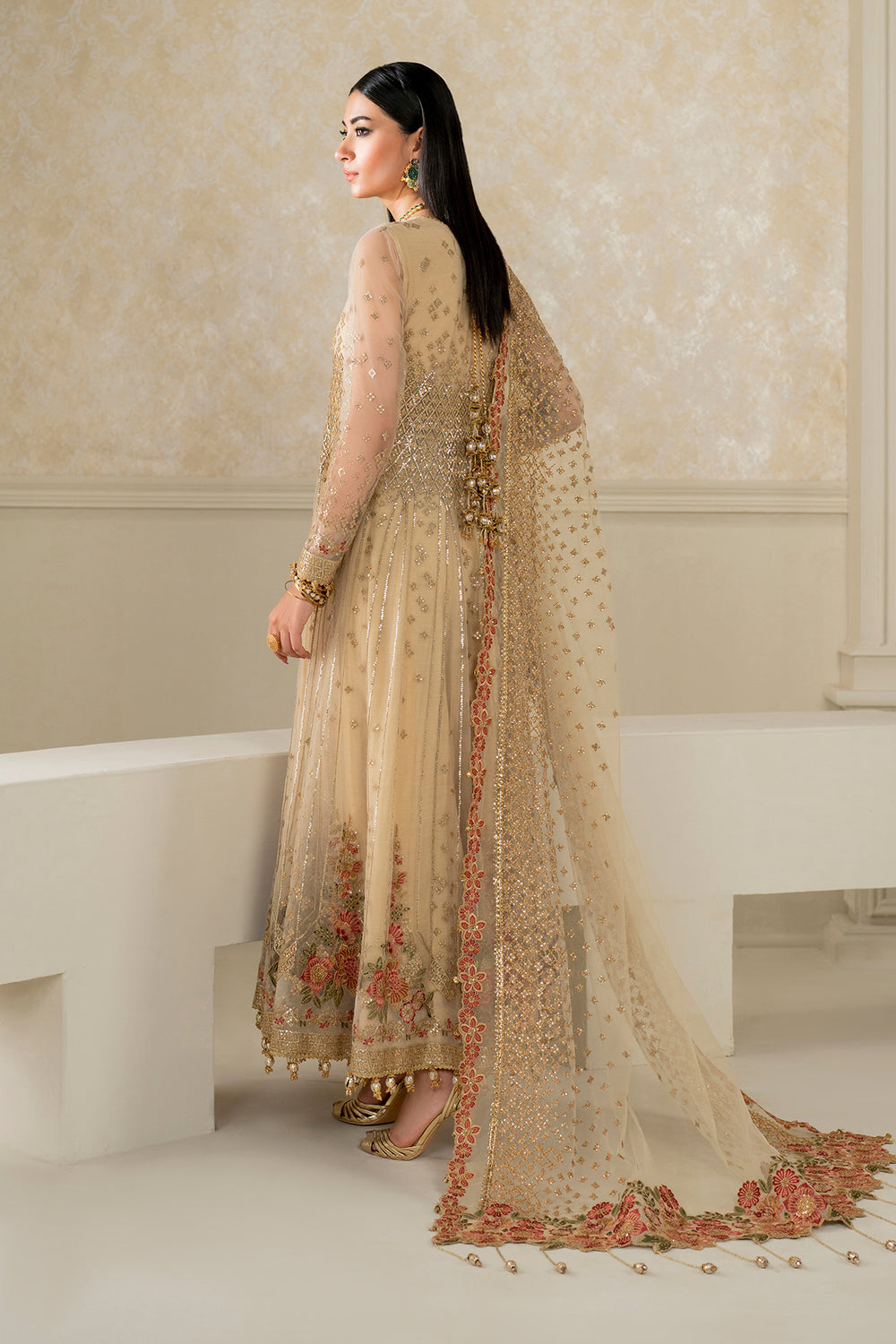 Baroque | Formals Collection | EMBROIDERED NET UF-4159 by Baroque - Designer Dress  - Type : Ladies Clothes - Available at Libayah - 100% Original 