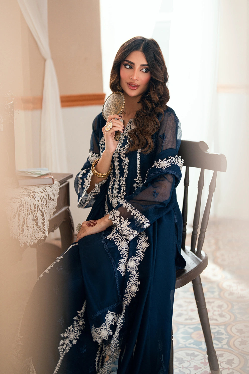 Azure | Eid Drop | Stellar Blue - by Libayah - Registered Vendor of : Azure - 100% Original Designer Dress