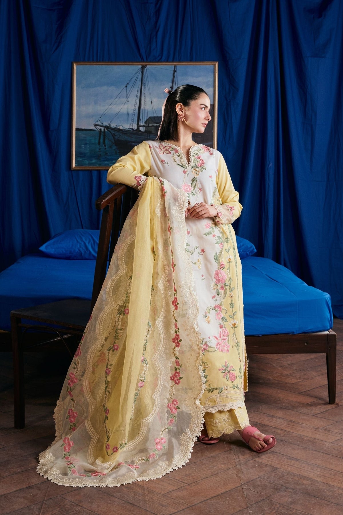 Maryam Hussain | Luxury Lawn 26 Vol 2 | Titli by Maryam Hussain - Designer Dress  - Type : Ladies Clothes - Available at Libayah - 100% Original 
