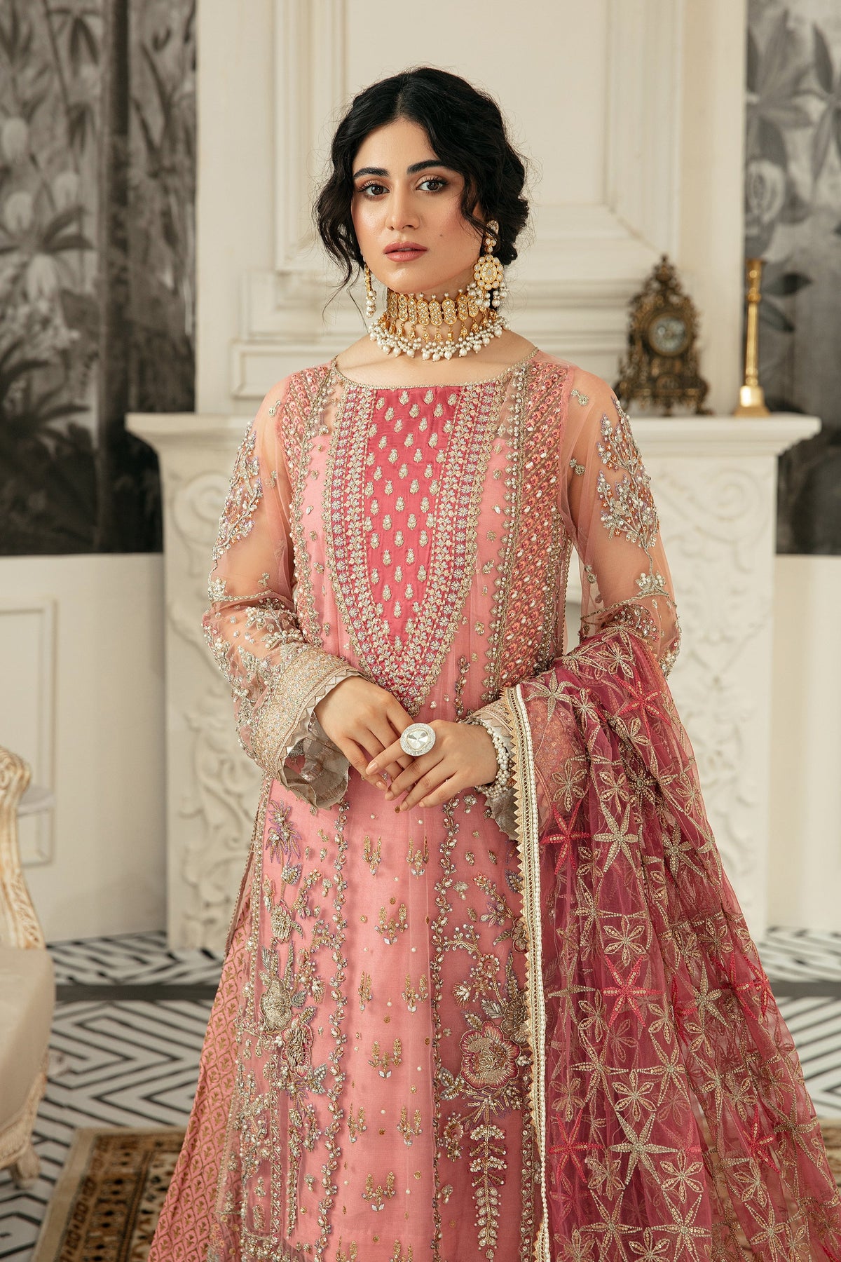 Ezra | Wedding Collection | Sahiba by Ezra - Designer Dress - Type: Ladies Clothes - Available at Libayah - 100% Original