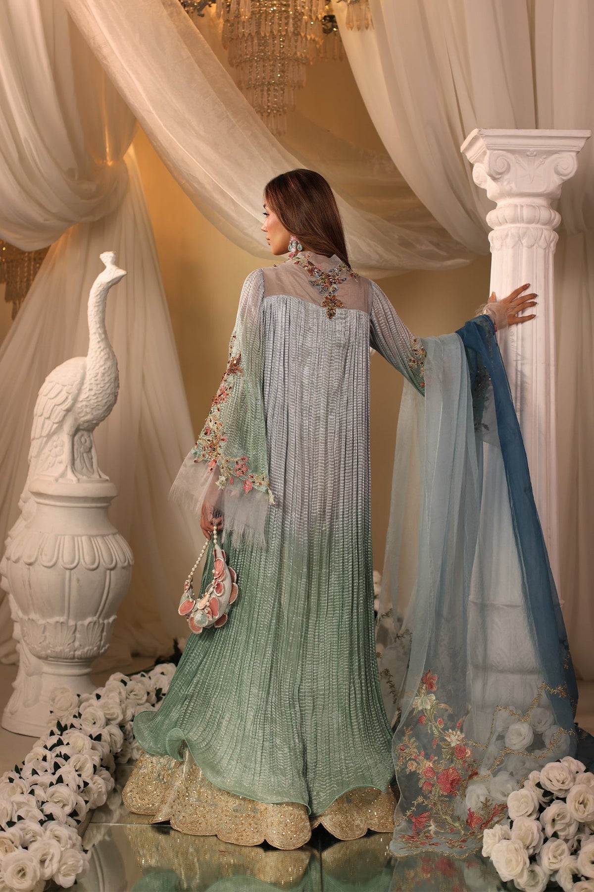 Musferah Saad | Casa Blance |Glacial Ombre by Musferah Saad - Designer Dress  - Type : Ladies Clothes - Available at Libayah - 100% Original 
