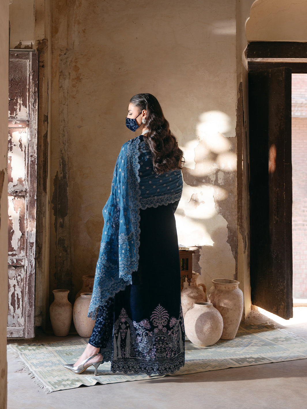 Flossie | Siara Velvet Formals | V-105 - B by Flossie - Designer Dress - Type: Ladies Clothes - Available at Libayah - 100% Original