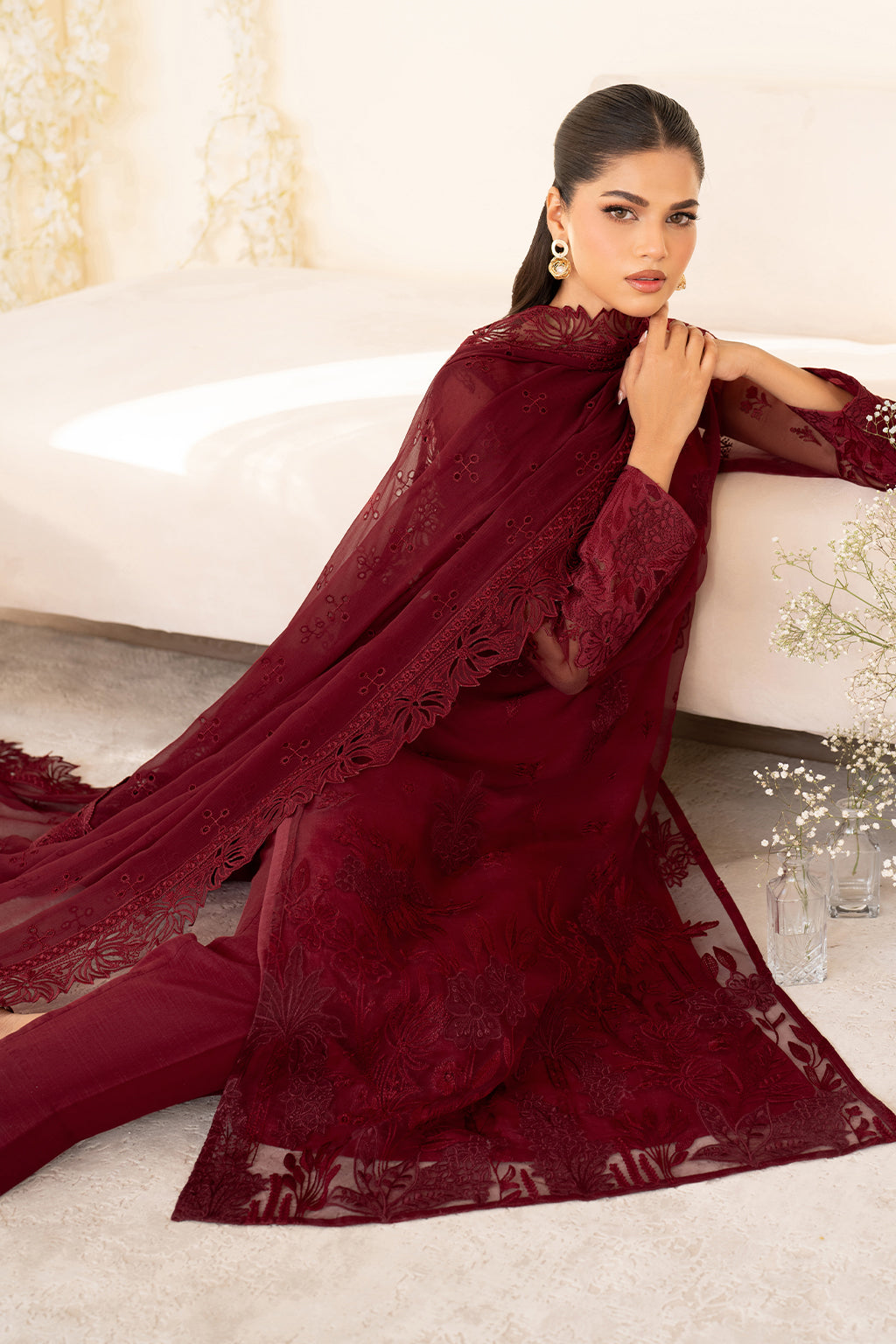 Iznik | Festive Formal | UE-438 Embroidered Pure Organza by Iznik - Designer Dress  - Type : Ladies Clothes - Available at Libayah - 100% Original 