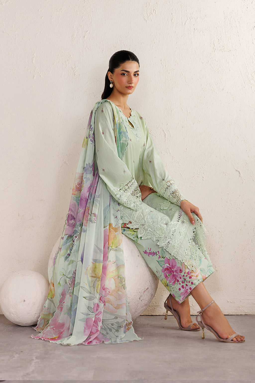 Iznik | Festive lawn 26 | IBE-06 Embroidered Lawn by Iznik - Designer Dress  - Type : Ladies Clothes - Available at Libayah - 100% Original 