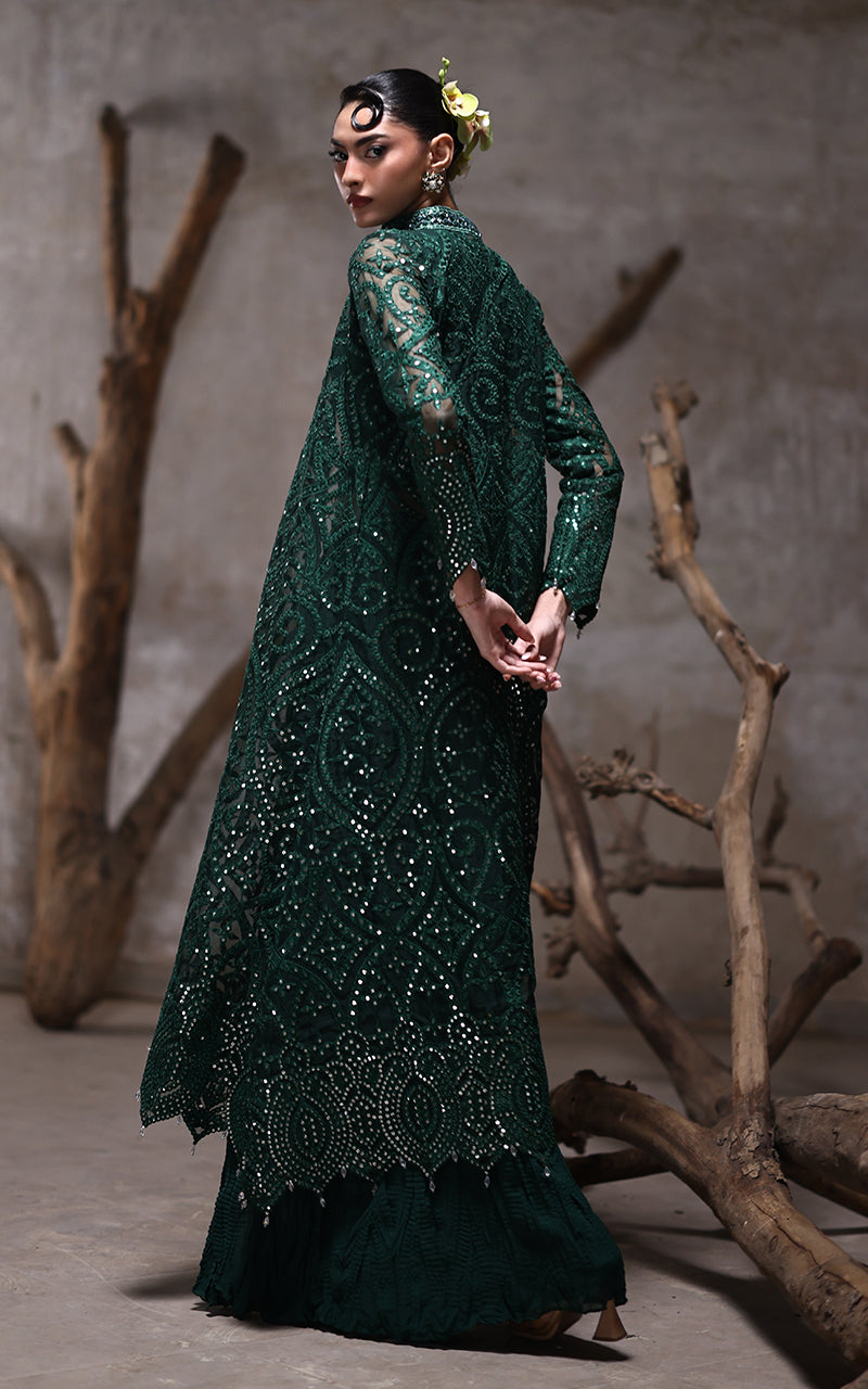 Threads and Motifs | Formal Dresses 25 | Organza Jacket With Crushed Trouser by Threads and Motifs - Designer Dress  - Type : Ladies Clothes - Available at Libayah - 100% Original 