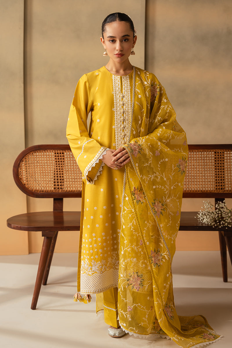 Cross Stitch | Mahiri Embroidered Lawn 24 | CEYLON YELLOW by Cross Stitch - Designer Dress - Type: Ladies Clothes - Available at Libayah - 100% Original