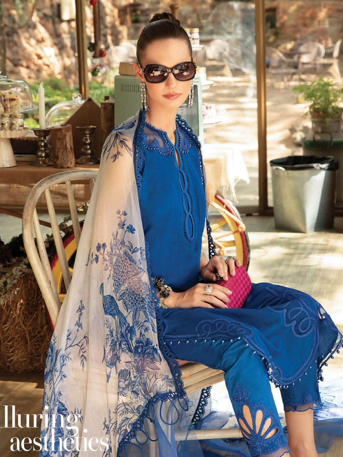 Maria B | M Prints | MPT-1704-B by Maria B - Designer Dress  - Type : Ladies Clothes - Available at Libayah - 100% Original 