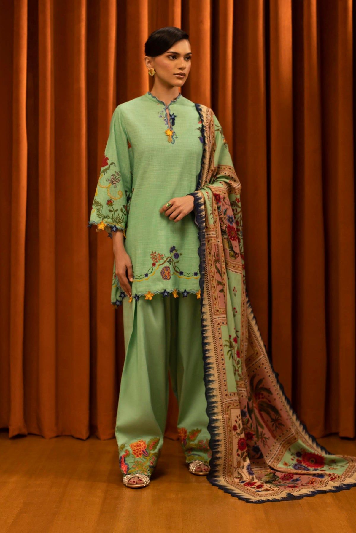 Sana Safinaz | Muzlin Winter 25 | M253-004B by Sana Safinaz - Designer Dress - Type : Ladies Clothes - Available at Libayah - 100% Original 