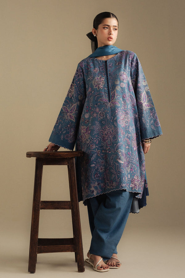 Zara Shahjahan | Coco Winter 25 | Mist-2B - Designer Dress - Type : Ladies Clothes - Available at Libayah - 100% Original