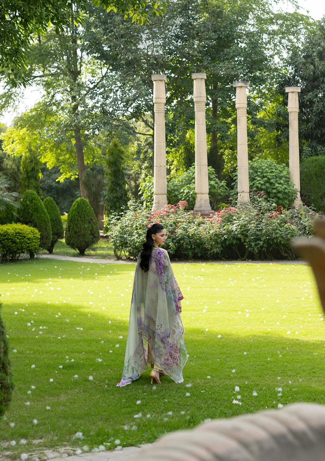 Elaf Premium | Signature Embroidered Lawn with Chiffon Collection 26 | ESG-7A STELLA by Elaf Premium - Designer Dress  - Type : Ladies Clothes - Available at Libayah - 100% Original 