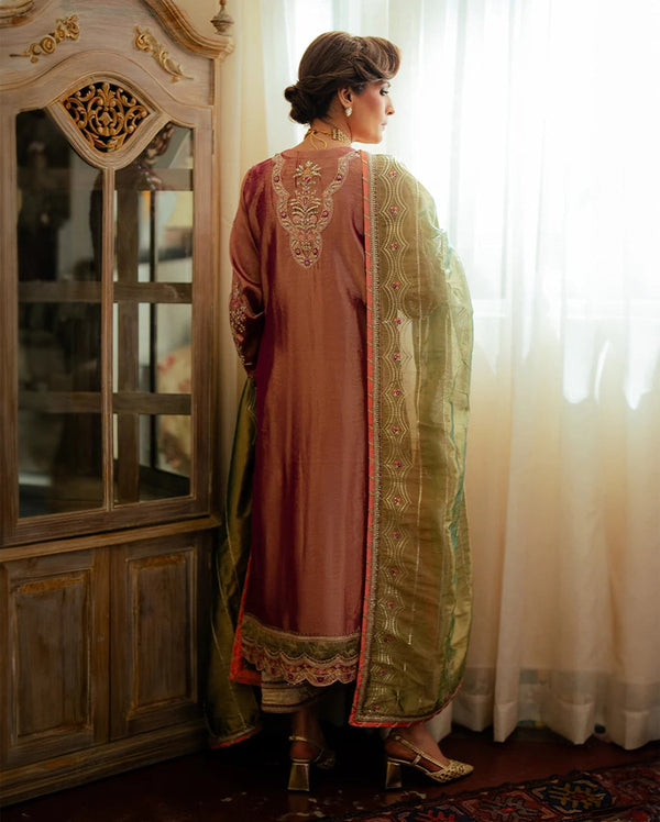 Mushq | Sunehri Lama Silk | Seema by Mushq - Designer Dress  - Type : Ladies Clothes - Available at Libayah - 100% Original 