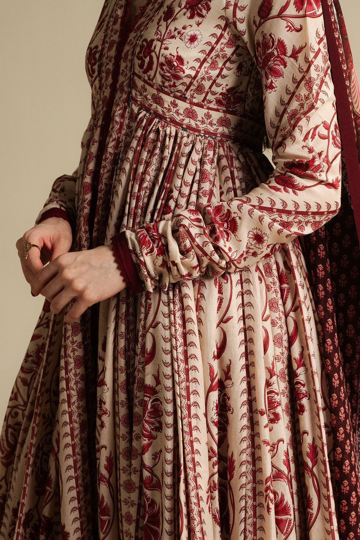 Zara Shahjahan | Anarkali 25 | Kashmiri-D1 by Zara Shahjahan - Designer Dress  - Type : Ladies Clothes - Available at Libayah - 100% Original 