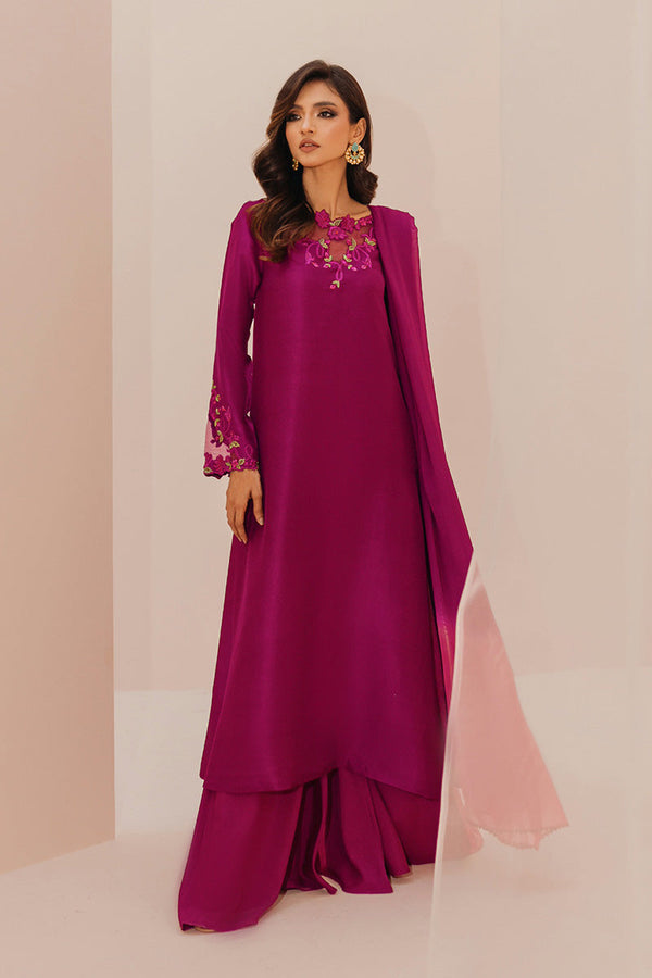 Mina Hasan | Signature Pret | Magenta Garden - by Libayah - Registered Vendor of : Mina Hasan - 100% Original Designer Dress