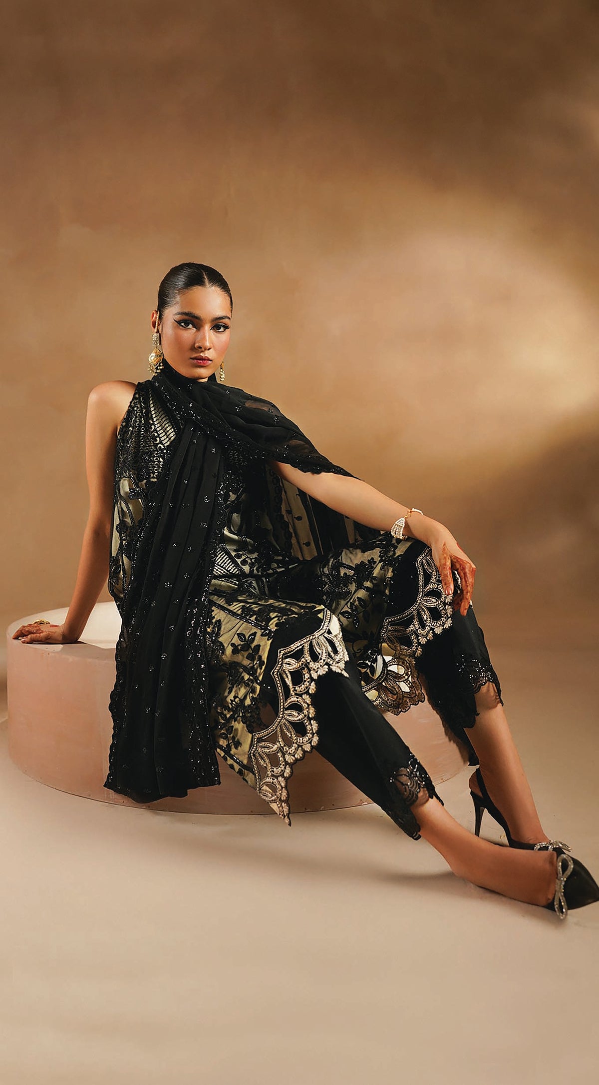 Myeesha | Nayab Formals | Siyaah by Myeesha - Designer Dress - Type: Ladies Clothes - Available at Libayah - 100% Original